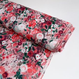 Viskóza RAYON POPLIN Wild flowers design D