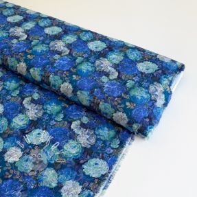 Viskóza RAYON POPLIN Flower sea design B