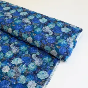 Viskóza RAYON POPLIN Flower sea design B