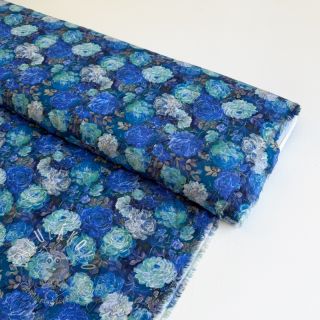 Viskóza RAYON POPLIN Flower sea design B