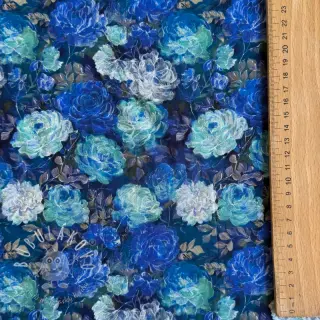 Viskóza RAYON POPLIN Flower sea design B