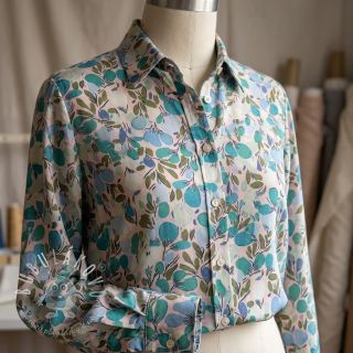 Viskóza RAYON POPLIN Simplistic flowers design C