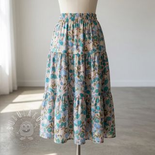 Viskóza RAYON POPLIN Simplistic flowers design C