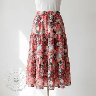 Viskóza RAYON POPLIN Wild flowers design D
