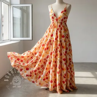 Viskóza RAYON POPLIN Poppys design C