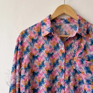 Viskóza RAYON POPLIN Faded spots design A