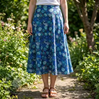 Viskóza RAYON POPLIN Flower sea design B
