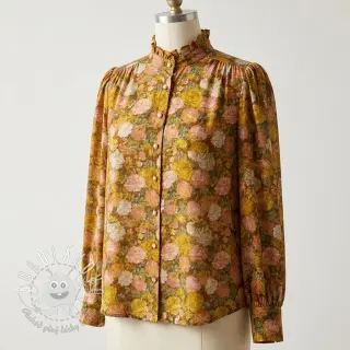 Viskóza RAYON POPLIN Flower sea design C