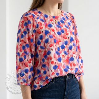 Viskóza RAYON POPLIN Poppys design A