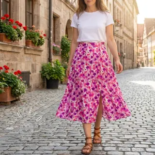 Viskóza RAYON POPLIN Poppys design B