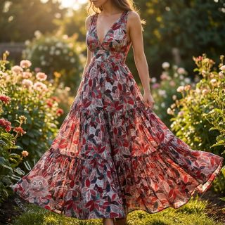 Viskóza RAYON POPLIN Floral design C