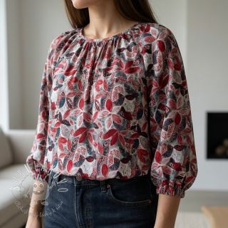 Viskóza RAYON POPLIN Floral design C