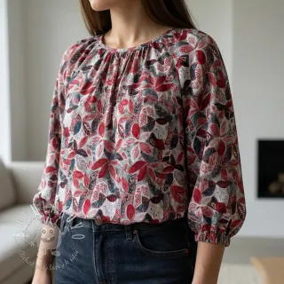 Viskóza RAYON POPLIN Floral design C