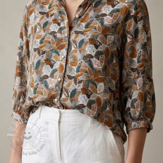 Viskóza RAYON POPLIN Floral design E