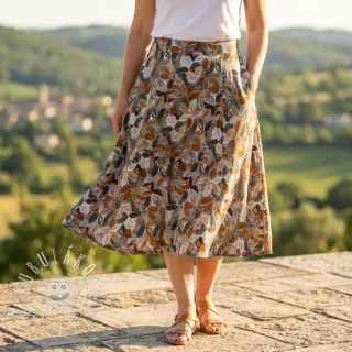 Viskóza RAYON POPLIN Floral design E