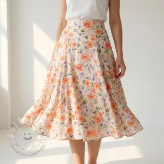 Viskóza RAYON POPLIN Love design D