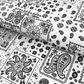 Bavlnená látka Kansas blanc noir