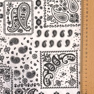 Bavlnená látka Kansas blanc noir