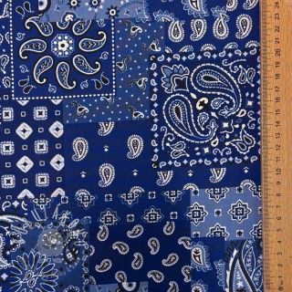 Bavlnená látka Farwest bleu