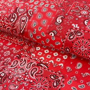 Bavlnená látka Farwest rouge