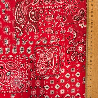 Bavlnená látka Farwest rouge