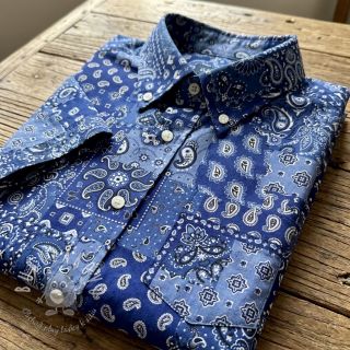 Bavlnená látka Farwest bleu