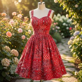 Bavlnená látka Farwest rouge