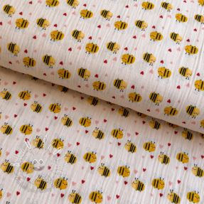 Dvojitá gázovina/mušelín Bee mine design A