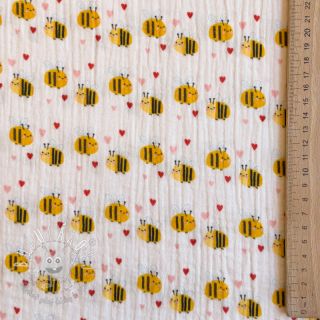 Dvojitá gázovina/mušelín Bee mine design A