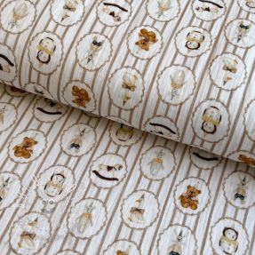 Dvojitá gázovina/mušelín Vintage toys design C