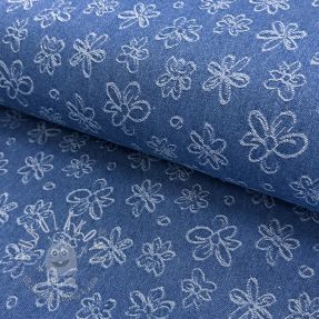 JEANS DENIM JACQUARD Flower dark jeans