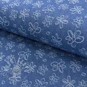 JEANS DENIM JACQUARD Flower dark jeans