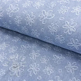 JEANS DENIM JACQUARD Flower light jeans
