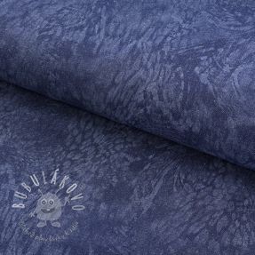 JEANS DENIM HEAVY Animal printed dark blue