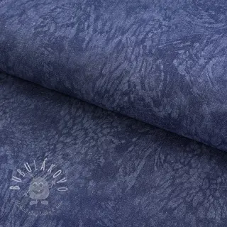 JEANS DENIM HEAVY Animal printed dark blue