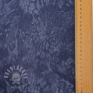 JEANS DENIM HEAVY Animal printed dark blue
