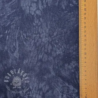 JEANS DENIM HEAVY Animal printed dark blue