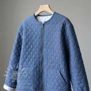 Prešívaná látka JEANS dark blue