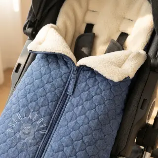 Prešívaná látka JEANS dark blue