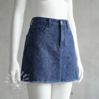 JEANS DENIM HEAVY Animal printed dark blue