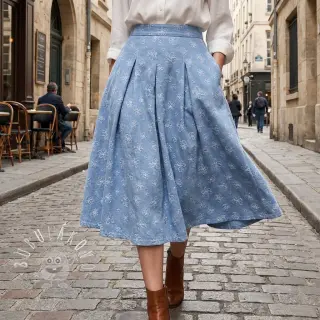 JEANS DENIM JACQUARD Flower light jeans