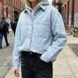 JEANS DENIM Leopard light blue