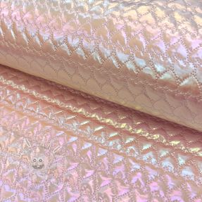 Prešívaná látka Fancy hearts pink