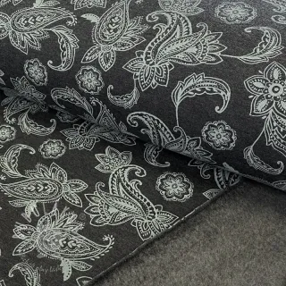 Teplákovina počesaná Paisley anthracite melange