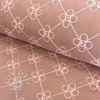 Prešívaná látka Flower design old pink