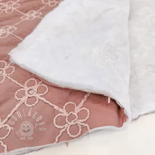 Prešívaná látka Flower design old pink