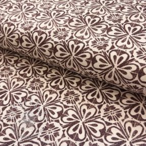 Dekoračná látka Stamps brown