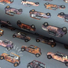 Dekoračná látka Cars blue shadow digital print