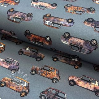 Dekoračná látka Cars blue shadow digital print