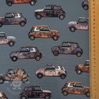 Dekoračná látka Cars blue shadow digital print